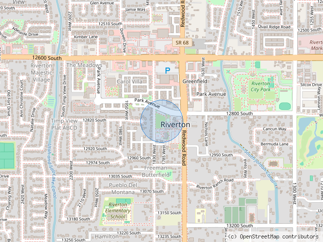 Map near Near South Redwood Road, Riverton UT 84065