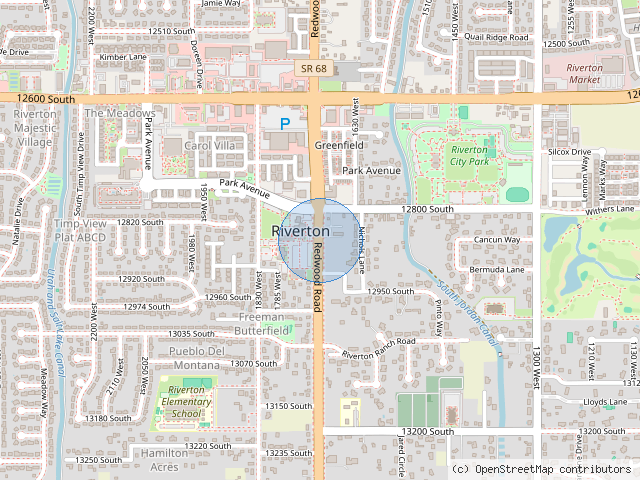 Map near Near South Redwood Road, Riverton UT 84065