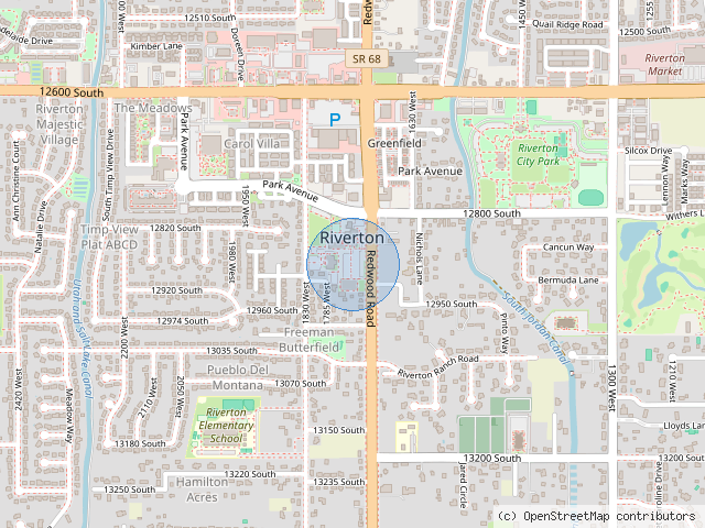 Map near Near South Redwood Road, Riverton UT 84065